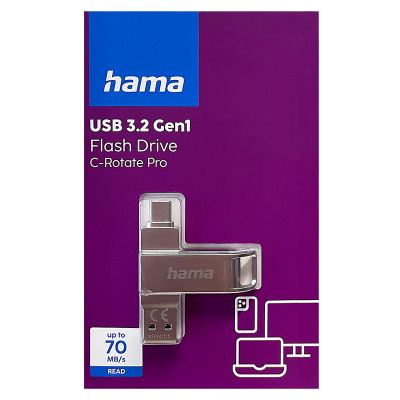Hama C-Rotate Pro – pendrive z USB-C i USB-A (różne pojemności)