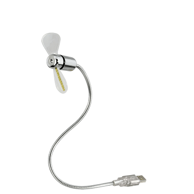 Wentylator USB z zegarem LED